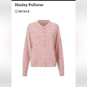 CAbi Henley Pullover XL burgundy mist